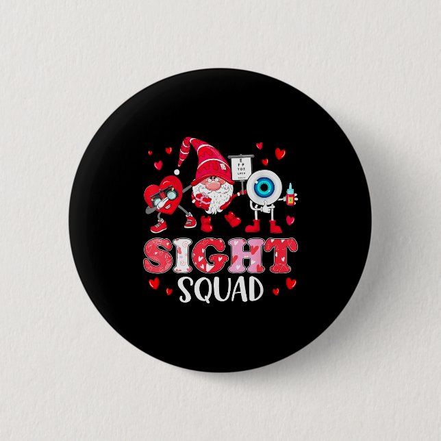 Badge Rond 5 Cm Sight Squad Optician Optometrist Dabbing Heart Val (Devant)