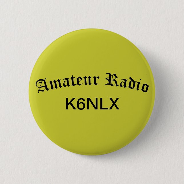 Badge Rond 5 Cm Signal radio et d'appel amateur (Devant)