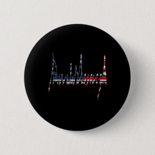 Badge Rond 5 Cm Signature 2024 Président Patriotic American Flag U