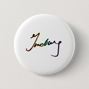 Badge Rond 5 Cm Signature Ruth Bader Ginsburg Fierté Arc-en-ciel -
