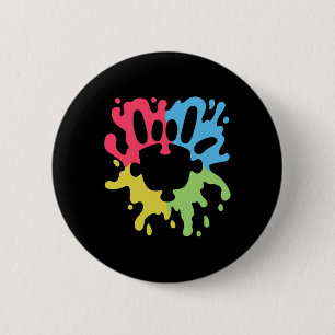 Badge Rond 5 Cm Signe d'amour Asl Soutien de sensibilisation à l'a