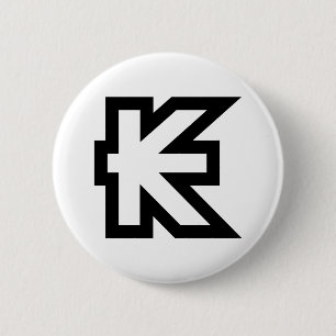 Badge Rond 5 Cm SIGNE D'ARGENT Laos Kip Lao / Laotien