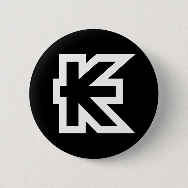 Badge Rond 5 Cm SIGNE D'ARGENT Laos Kip Lao / Laotien (Devant)