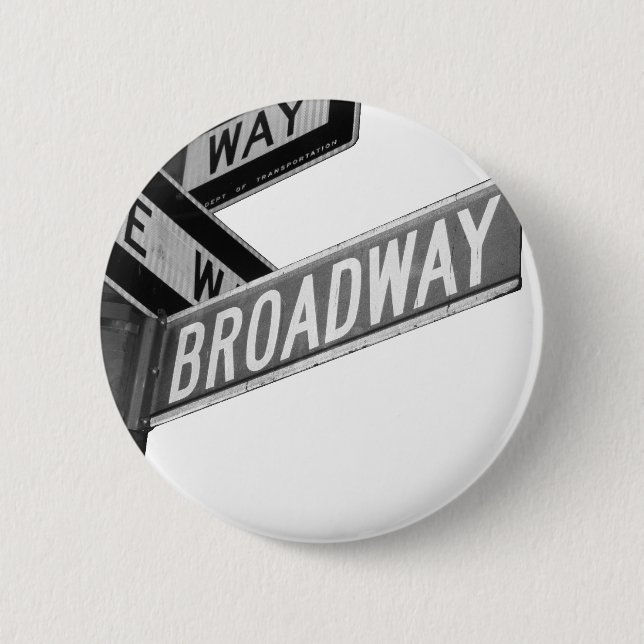 Badge Rond 5 Cm Signe de Broadway (Devant)
