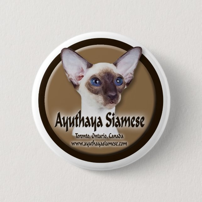 Badge Rond 5 Cm Signe de cage d'Ayuthaya (Devant)