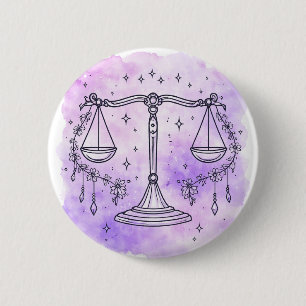 Badge Rond 5 Cm Signe de la Balance