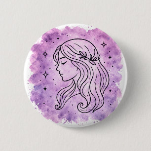 Badge Rond 5 Cm Signe de la Vierge