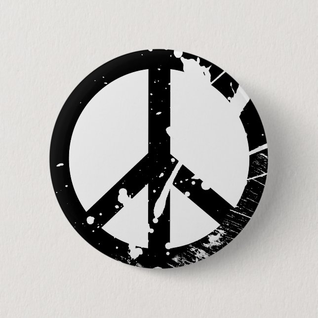 Badge Rond 5 Cm Signe de paix (Devant)