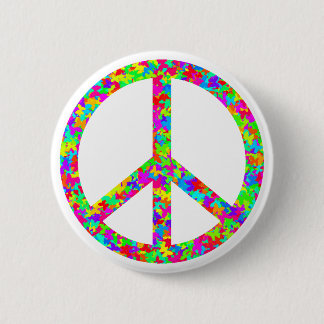 Badge Rond 5 Cm signe de paix
