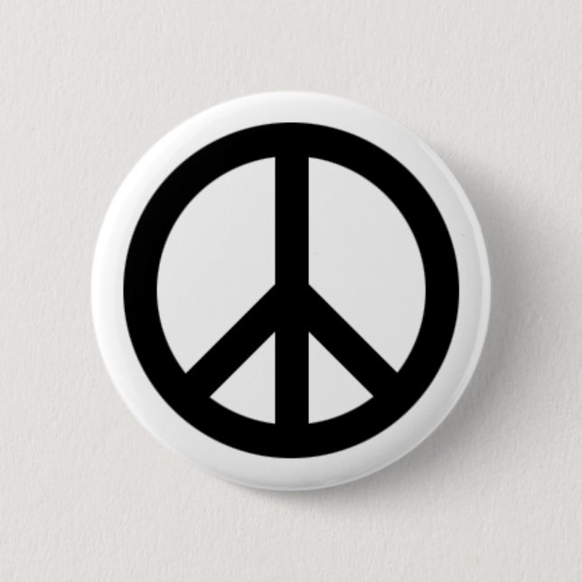 Badge Rond 5 Cm Signe de paix (Devant)
