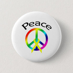 Badge Rond 5 Cm signe de paix