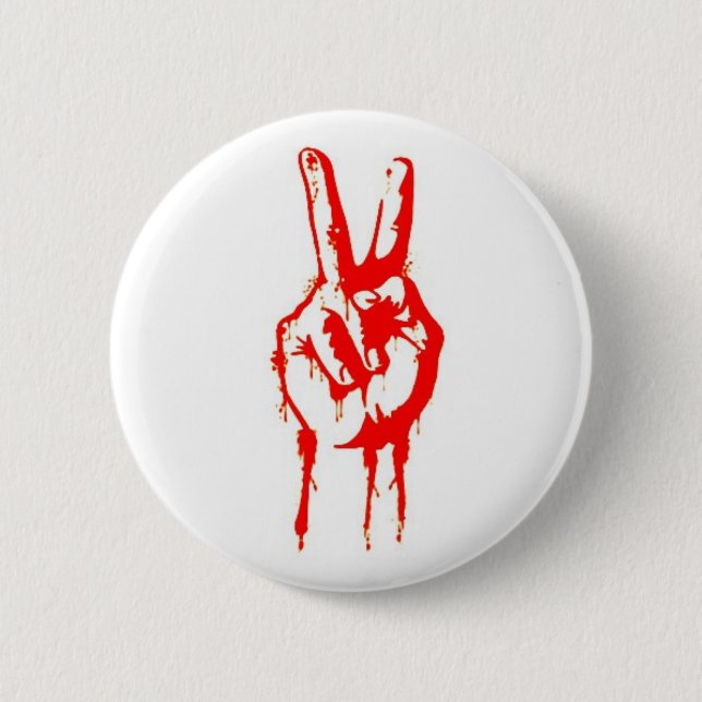 Badge Rond 5 Cm signe de paix (Devant)
