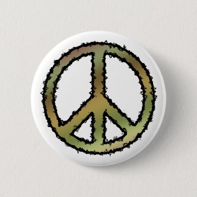 Badge Rond 5 Cm Signe de paix de Camo (Devant)