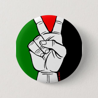 BADGE ROND 5 CM SIGNE DE PAIX DE DRAPEAU DE LA PALESTINE