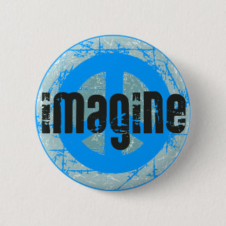 Badge Rond 5 Cm Signe de paix du monde