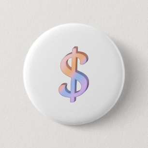 Badge Rond 5 Cm Signe dollar 1