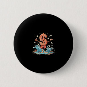 Badge Rond 5 Cm Signe Dollar Incroyable En Vacances Abrégé Pour Es