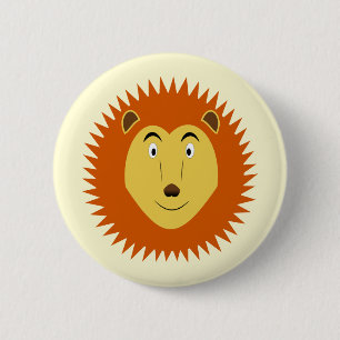 Badge Rond 5 Cm Signe du Lion Anniversaire Lion