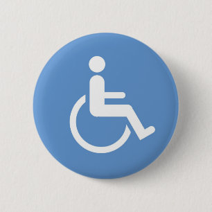 Badge Rond 5 Cm Signe HANDICAPÉ