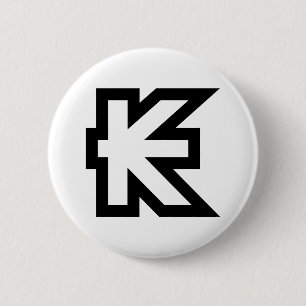 Badge Rond 5 Cm Signe monétaire du Kip lao / Laotien