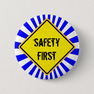 Badge Rond 5 Cm signe, sécurité première