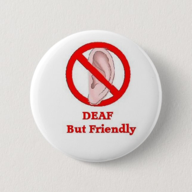 Badge Rond 5 Cm signe sourd (Devant)