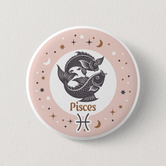Badge Rond 5 Cm SIGNE Zodiaque (Devant)