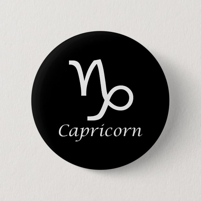 Badge Rond 5 Cm SIGNE Zodiaque "Capricorne" (Devant)