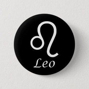 Badge Rond 5 Cm SIGNE Zodiaque "Leo"