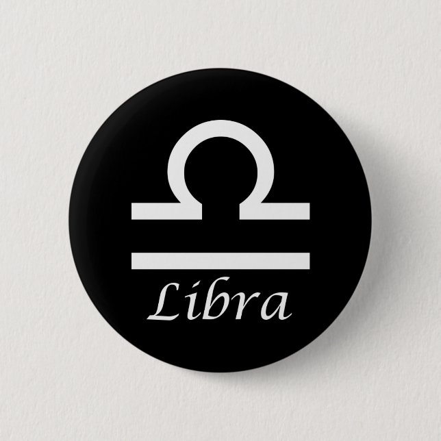 Badge Rond 5 Cm SIGNE Zodiaque 'Libra' (Devant)