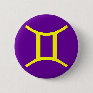 BADGE ROND 5 CM SIGNE ZODIATIQUE GEMINI