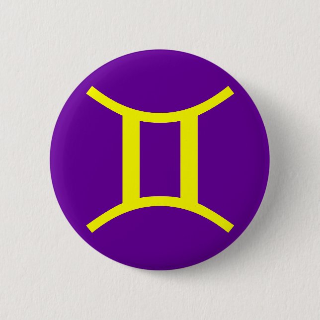 BADGE ROND 5 CM SIGNE ZODIATIQUE GEMINI (Devant)