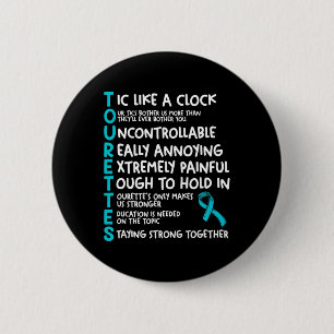 Badge Rond 5 Cm Signification de la maladie de Tourette Ruban sarc