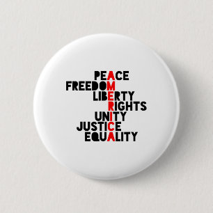 Badge Rond 5 Cm Signification de l'Amérique anti-Trump