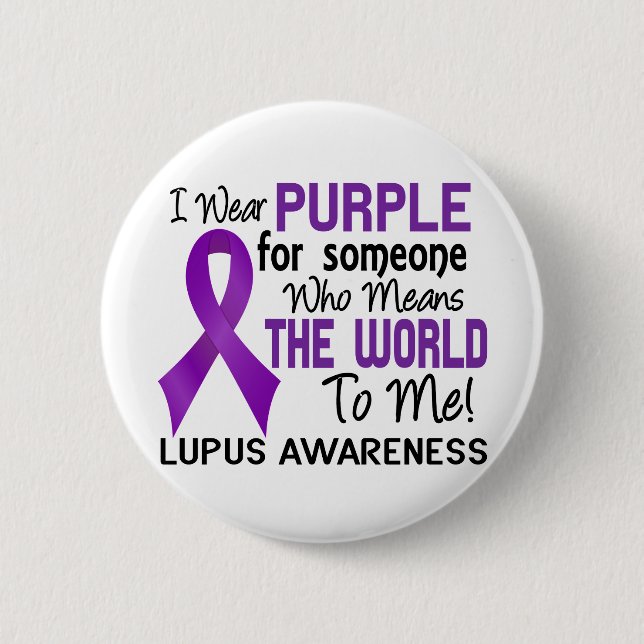 Badge Rond 5 Cm Signifie le monde à moi 2 lupus (Devant)