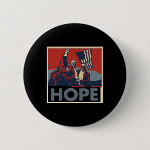 Badge Rond 5 Cm Signifie L'Espoir Pour L'Amérique. Nous ferons de 