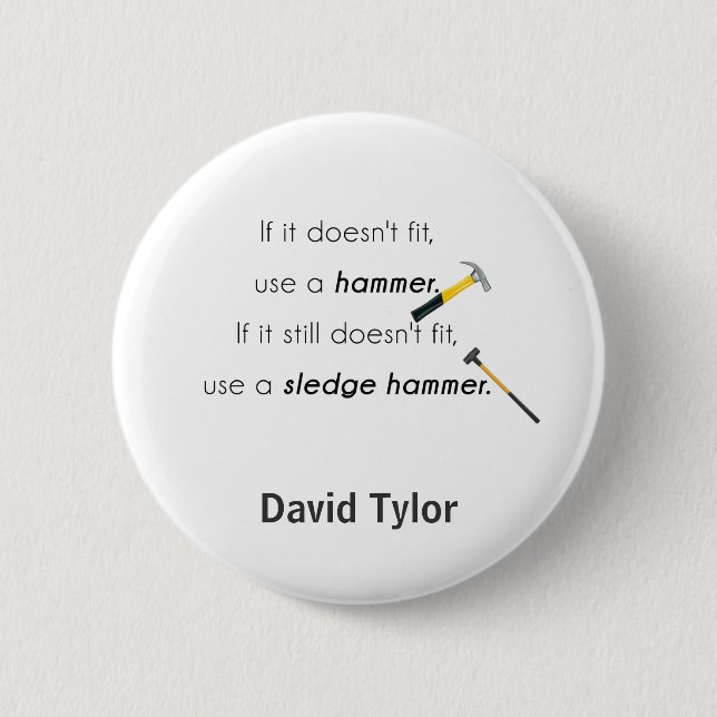 Badge Rond 5 Cm S'il ne convient pas, (Devant)