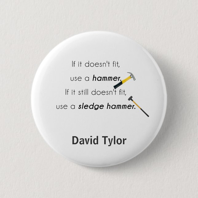 Badge Rond 5 Cm S'il ne rentre pas, (Devant)