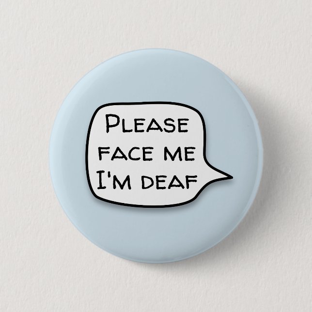 Badge Rond 5 Cm S'il vous plaît, faites-moi face à moi (Devant)