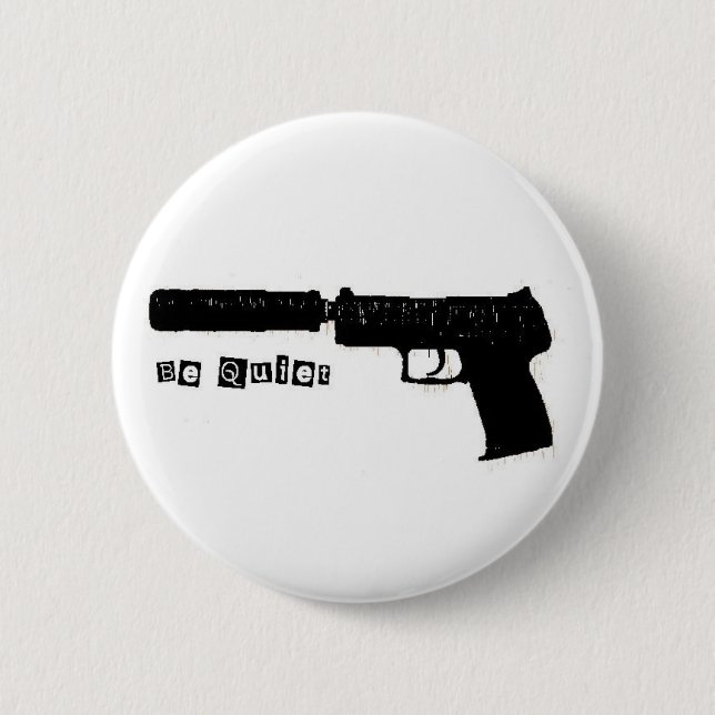 Badge Rond 5 Cm Silence (Devant)