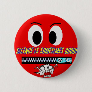 Badge Rond 5 Cm Silence !_Bouton