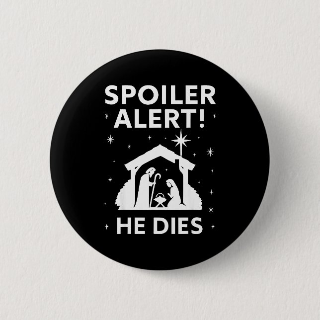 Badge Rond 5 Cm Siler Christmas Nativity Scene Funny Christian Slo (Devant)