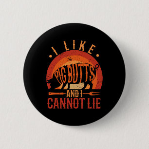 Badge Rond 5 Cm Silhouette Barbecue Grill J'Aime Les Boutons De Co