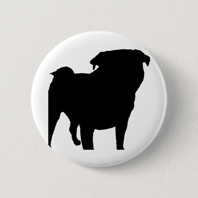 Badge Rond 5 Cm Silhouette carlin (Devant)
