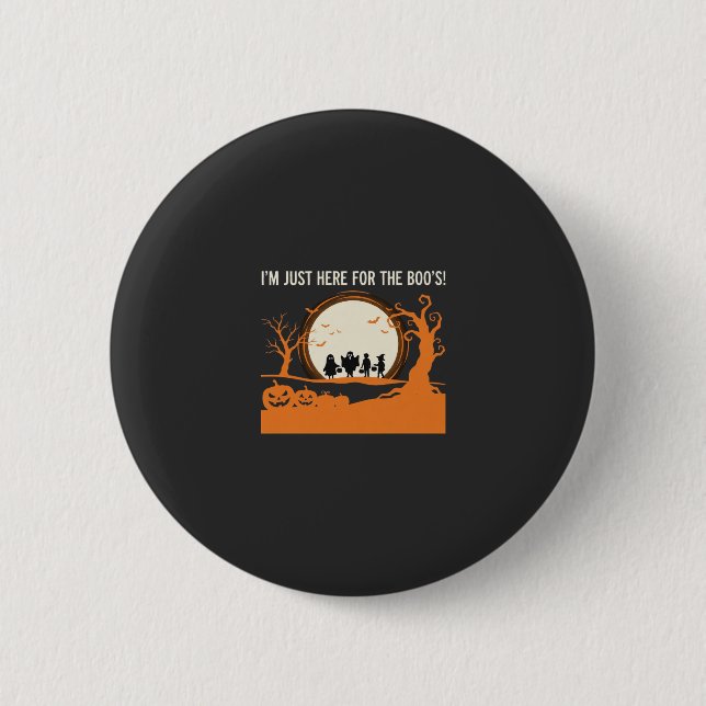 Badge Rond 5 Cm Silhouette de fantôme Halloween Boo (Devant)