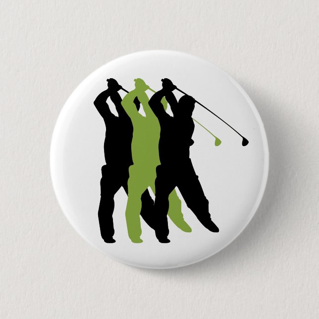 Badge Rond 5 Cm Silhouette de golf (Devant)