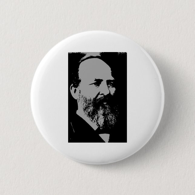 Badge Rond 5 Cm Silhouette de James Abram Garfield (Devant)