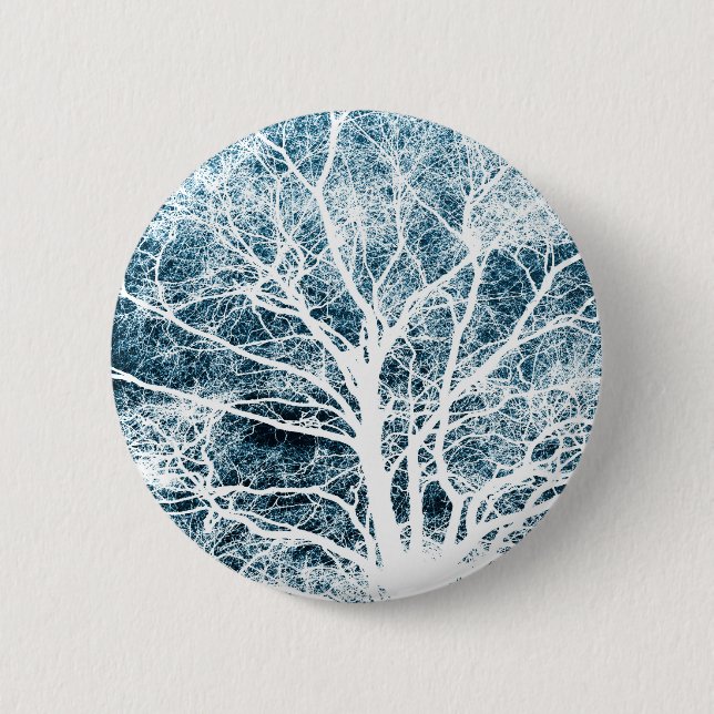 Badge Rond 5 Cm Silhouette de l'arbre (Devant)