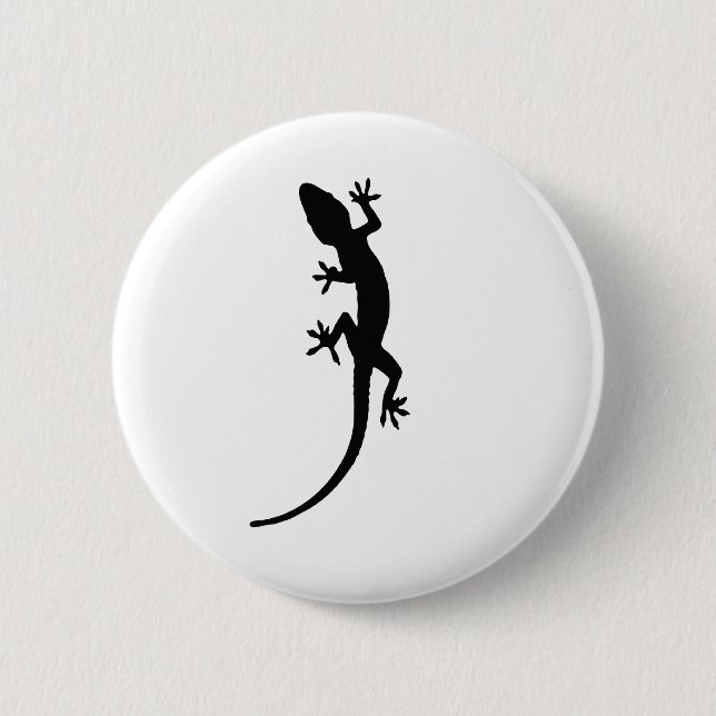 Badge Rond 5 Cm Silhouette de lézard (Devant)