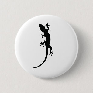 Badge Rond 5 Cm Silhouette de lézard